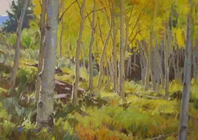 Autumn Walk, oil painting by J. Chris Morel, 24x28