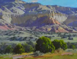 Ghost Ranch by J. Chris Morel, 11x14, Oil