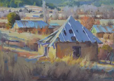 Oil painting: Mora Valley by J. Chris Morel,