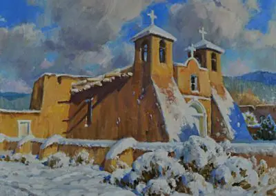 St Francis in Snow by J. Chris Morel