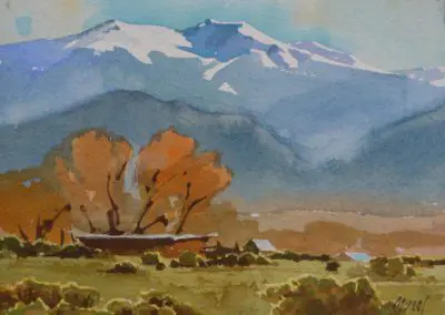 Vallecito Peak by J. Chris Morel, Watercolor,