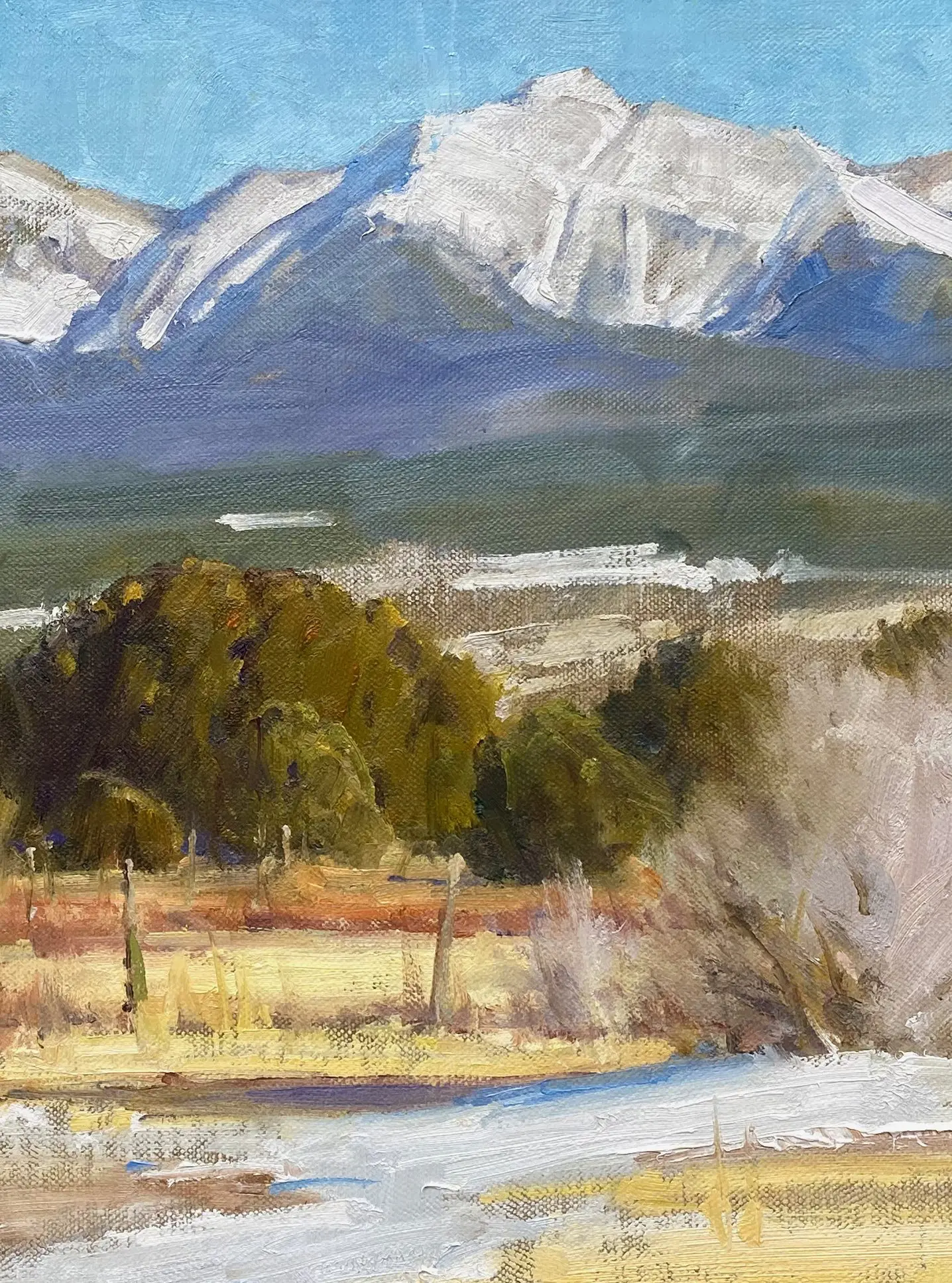 Truchas Peaks, SOLD © Chris Morel, 12x24” oil,