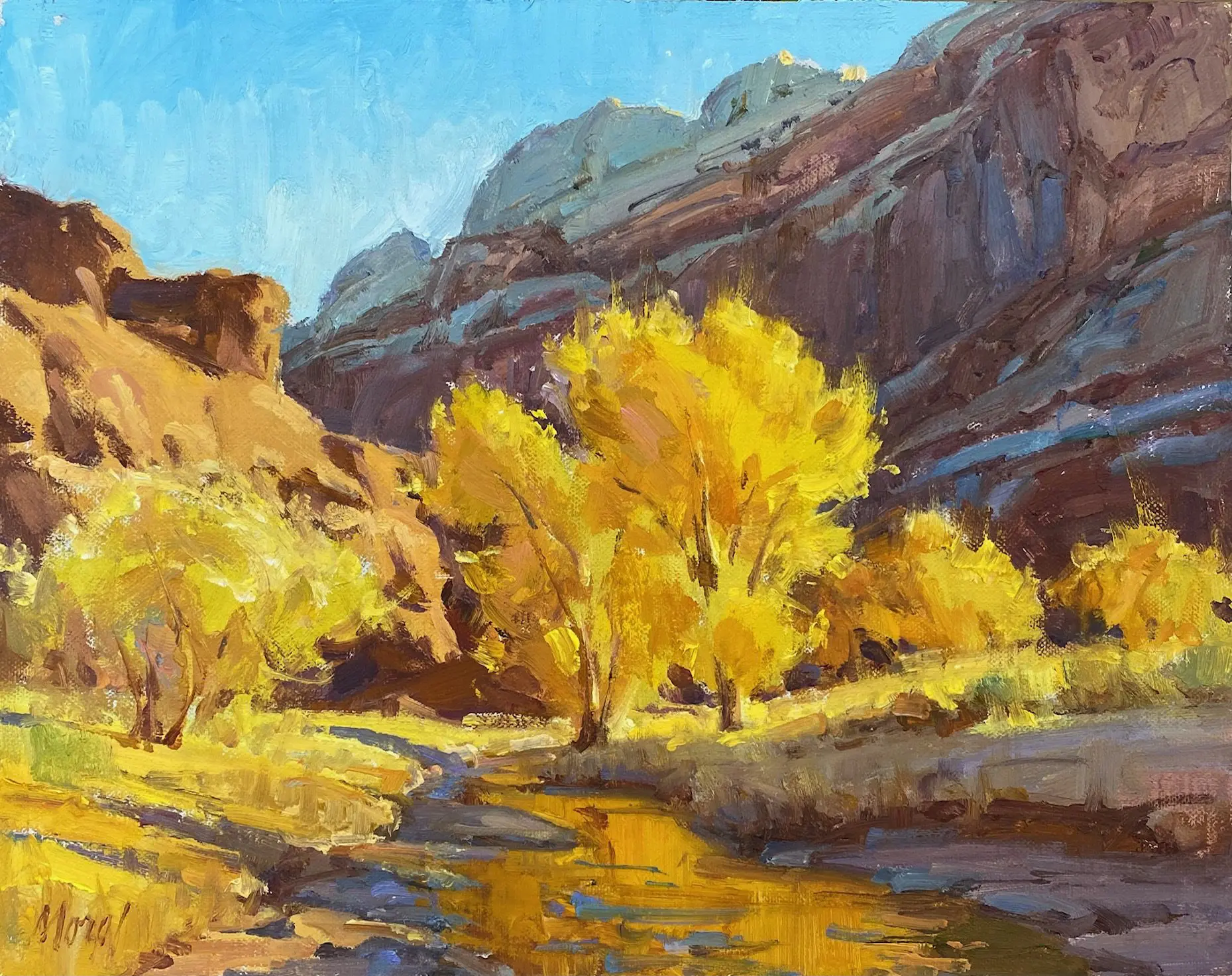 Fall Canyon ©J. Chris Morel, 11x14, Oil on Linen Canvas