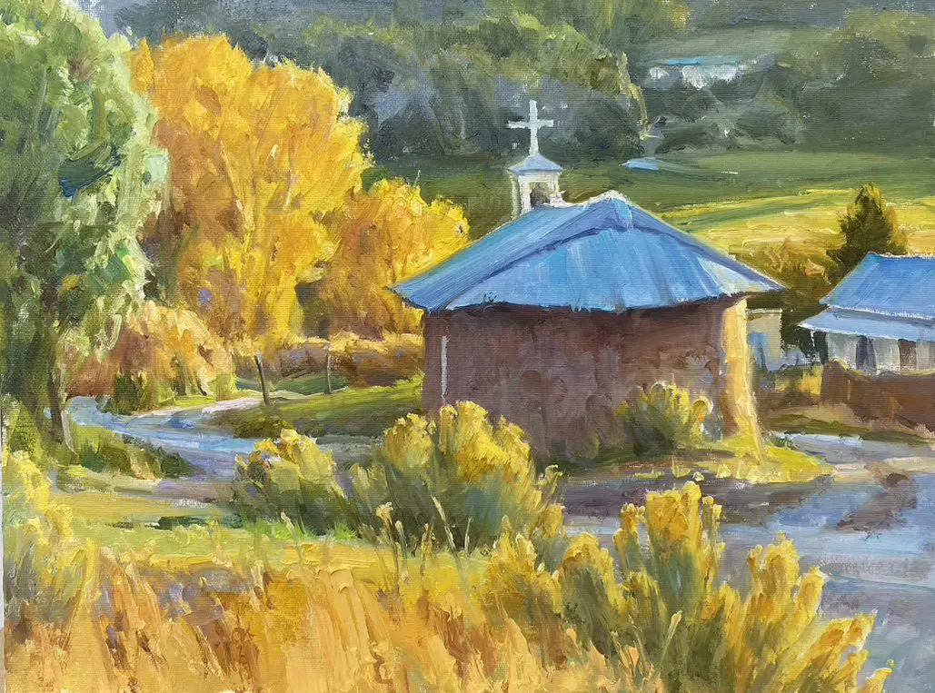 High Road Chapel ©J. Chris Morel, 11x14, Oil on Linen Canvas