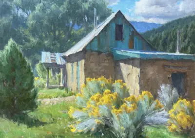 September Chamisa, © J. Chris Morel, 22x28, oil