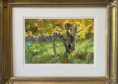 Aspens ©J. Chris Morel, 7.5x10 Gouache
