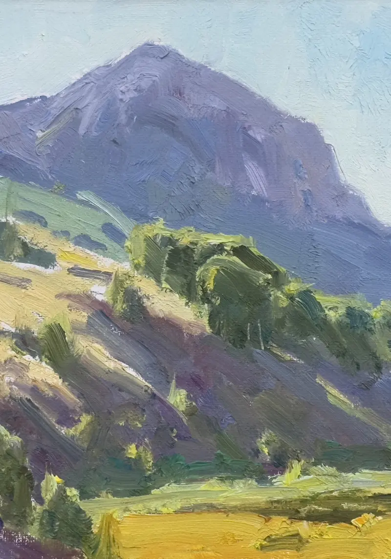 Gothic Mountain ©J. Chris Morel, 6x8, Oil