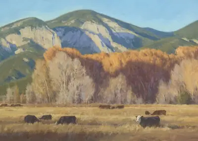 Pueblo Pasture ©J. Chris Morel, 24x48 Oil