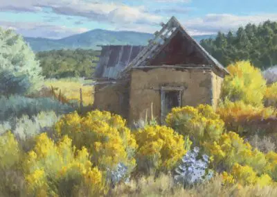 Upper Ojitos Ruins ©J. Chris Morel, 36x48, Oil