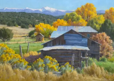 Autumn on the Dixon Sarco Road SOLD, ©J. Chris Morel, 48x72, Oil