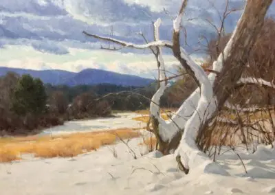 Leaning Tree Undermountain Road SOLD, ©J. Chris Morel, Oil