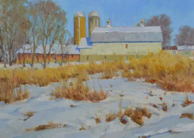 The White Barn, SOLD, ©J. Chris Morel, Oil