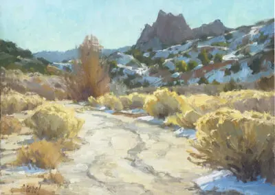 Badlands Arroyo, ©J. Chris Morel, 12x16, oil
