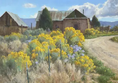 Chamisa Garden, ©J. Chris Morel, 36x48, oil