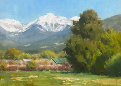 Truchas Spring ©J. Chris Morel, 12x26, oil